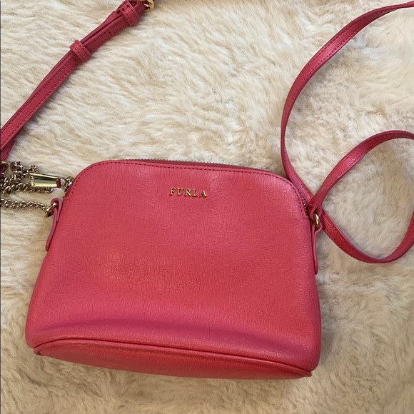Furla Handbags - Furla Pink Crossbody Bag with Gold Hardware